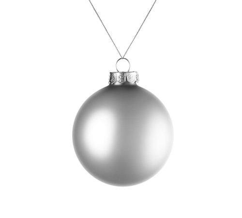 Оформительский шар Finery, 8 см, матовый серебристый