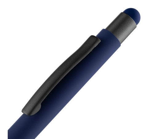 Ручка шариковая Digit Soft Touch со стилусом, синяя