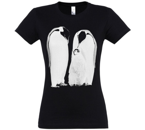 Футболка женская Like a Penguin, черная