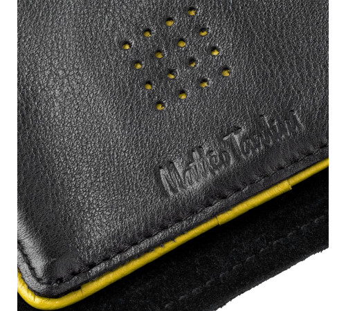 Кошелек Partinico, черный с желтым