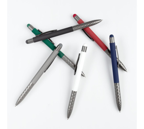 Ручка шариковая Digit Soft Touch со стилусом, белая