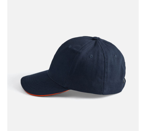 Бейсболка Buffalo, темно-синяя с неоново-оранжевым