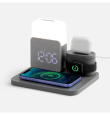 Зарядная станция с часами и подсветкой Large Charge ver.2, серая