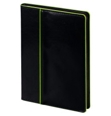 Ежедневник Alanis, недатированный, черный с зеленым
