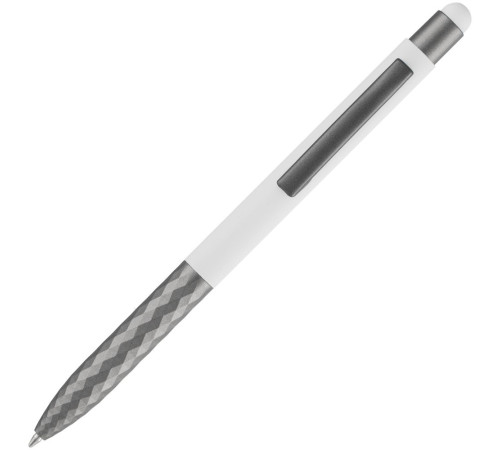Ручка шариковая Digit Soft Touch со стилусом, белая