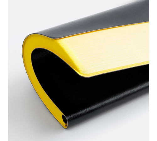 Ежедневник Doppio, недатированный, черный с желтым