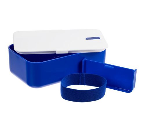 Ланчбокс Lunch Hour, белый с синим