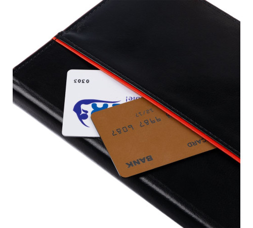 Ежедневник Alanis, недатированный, черный с красным