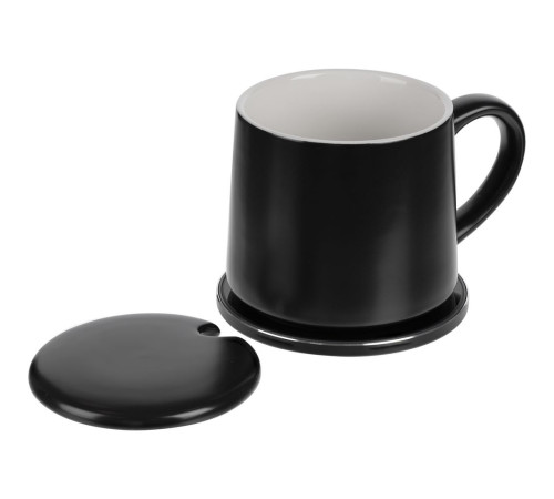 Кружка с подогревом и беспроводной зарядкой Dual Base ver. 2.0 Matt, черная