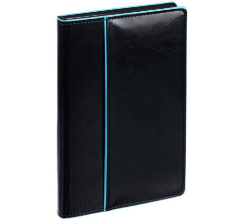 Ежедневник Alanis, недатированный, черный с голубым