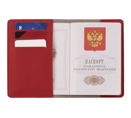 Обложка для паспорта Shall Simple, красный