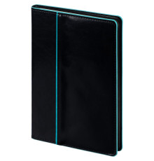 Ежедневник Alanis, недатированный, черный с голубым