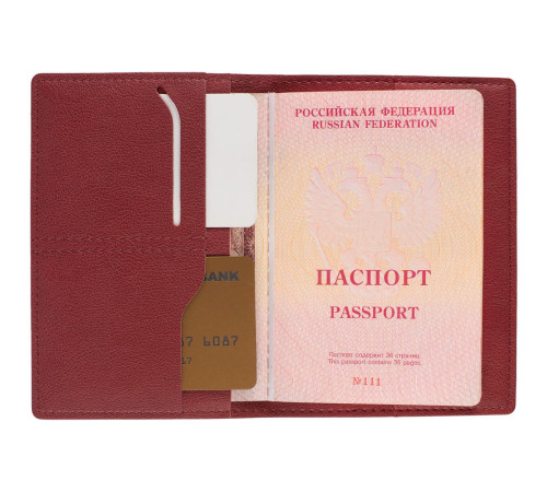 Обложка для паспорта Petrus, красная