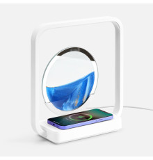 Интерьерный светильник с беспроводной зарядкой Sandflow, белый