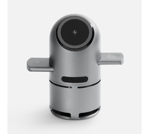 Bluetooth-колонка с беспроводной зарядкой Droid, серая