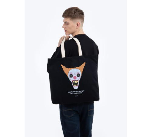 Холщовая сумка «Цирк» с внутренним карманом, черная