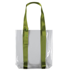 Шопер Clear Fest, прозрачный с зелеными ручками