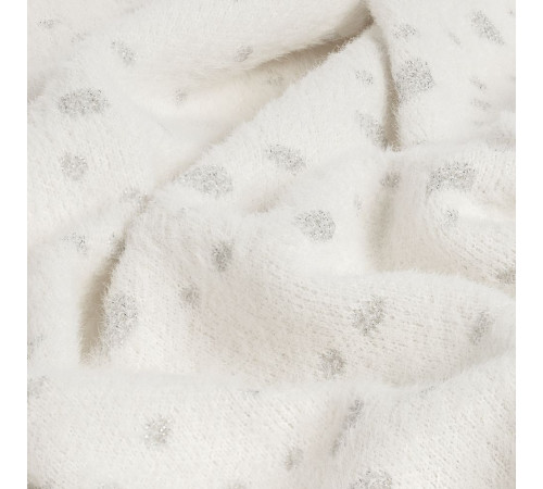 Плед Snowspot Fluffy, белый с люрексом