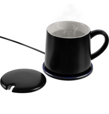 Кружка с подогревом и беспроводной зарядкой Dual Base ver. 2.0 Matt, черная