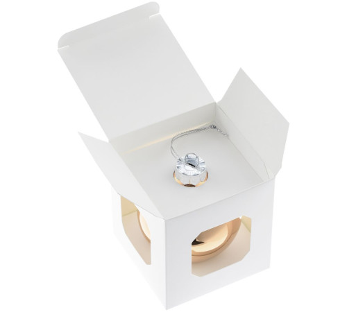 Елочный шар Finery Gloss, 8 см, глянцевый золотистый