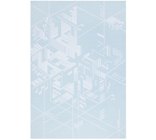 Плед Winterflake, бело-голубой с люрексом