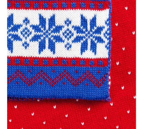 Шарф Happy View, красный с синим