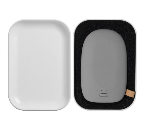 Аккумулятор с беспроводной зарядкой Pebble Wireless 9000 мАч, серый