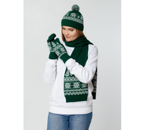 Шапка Elnik, зеленая с молочно-белым