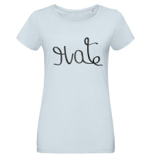 Футболка женская Hate-Love, голубая