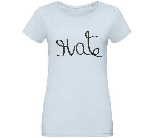 Футболка женская Hate-Love, голубая
