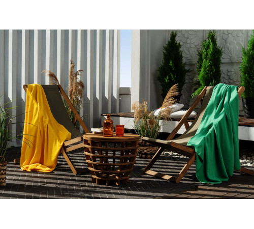 Флисовый плед Warm&Peace, зеленый