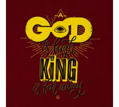 Футболка A God is High, гранатово-красная