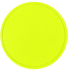 Лейбл из ПВХ Dzeta Round, L, желтый неон