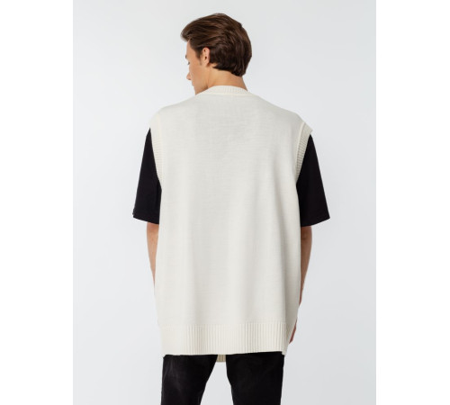 Жилет оверсайз унисекс Tad в сумке, молочно-белый