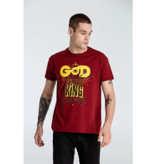 Футболка A God is High, гранатово-красная