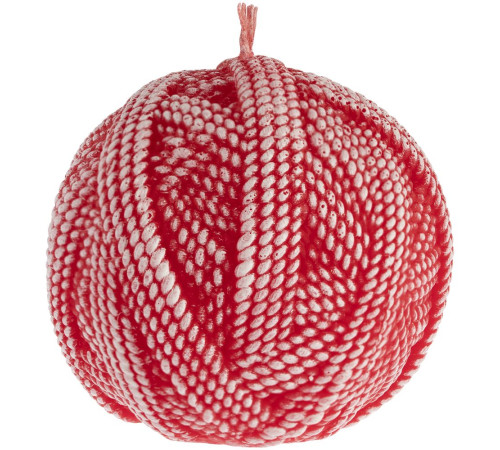 Свеча Kniteam, клубок, красный