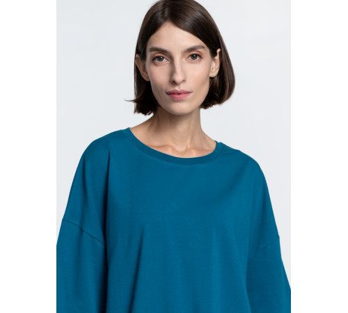 Футболка унисекс оверсайз Crosstown, бирюзовая (морская волна)