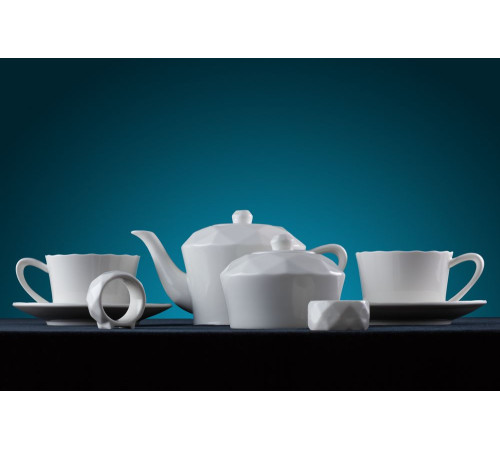 Чайник Diamante Bianco в подарочной коробке, белый