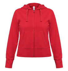 Толстовка женская Hooded Full Zip красная
