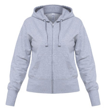 Толстовка женская Hooded Full Zip серый меланж