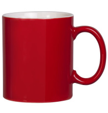 Кружка Promo, красная с белым